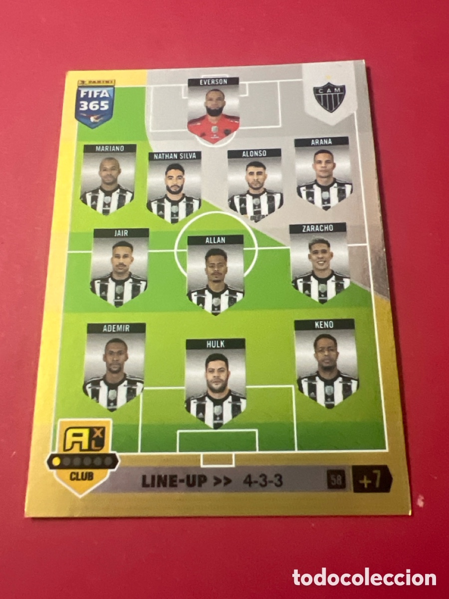 Figurine di Calcio: E766. 58 EQUIPO LINE UP ATL&Eacute;TICO MINEIRO BRASIL ADRENALYN FIFA 365 2022 2023 22 23 CARD SOCCER