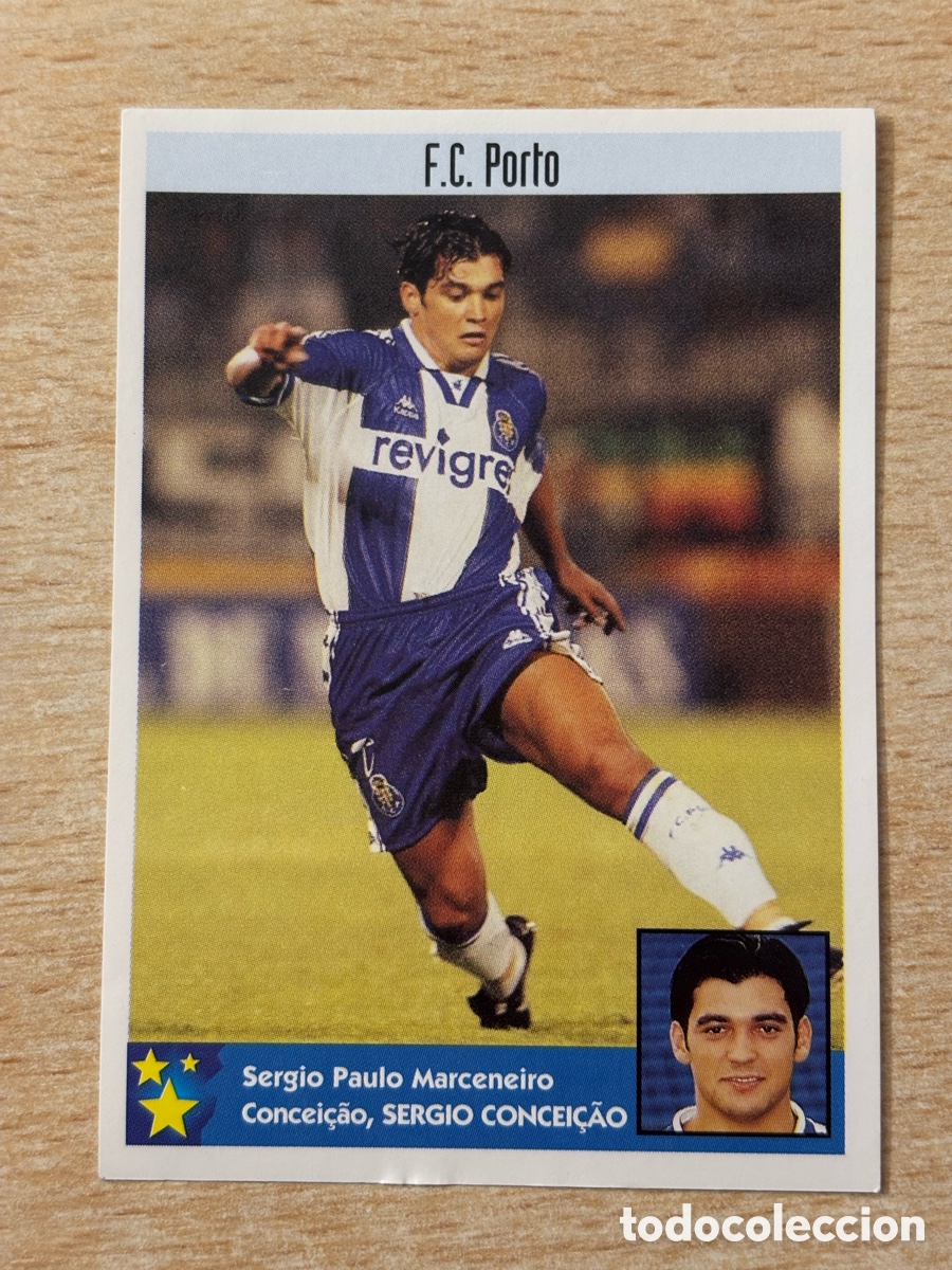 Cromos de F&uacute;tbol: # 185 Sergio Conceicao Portugal Mejores Equipos de Europa 97-98 Panini