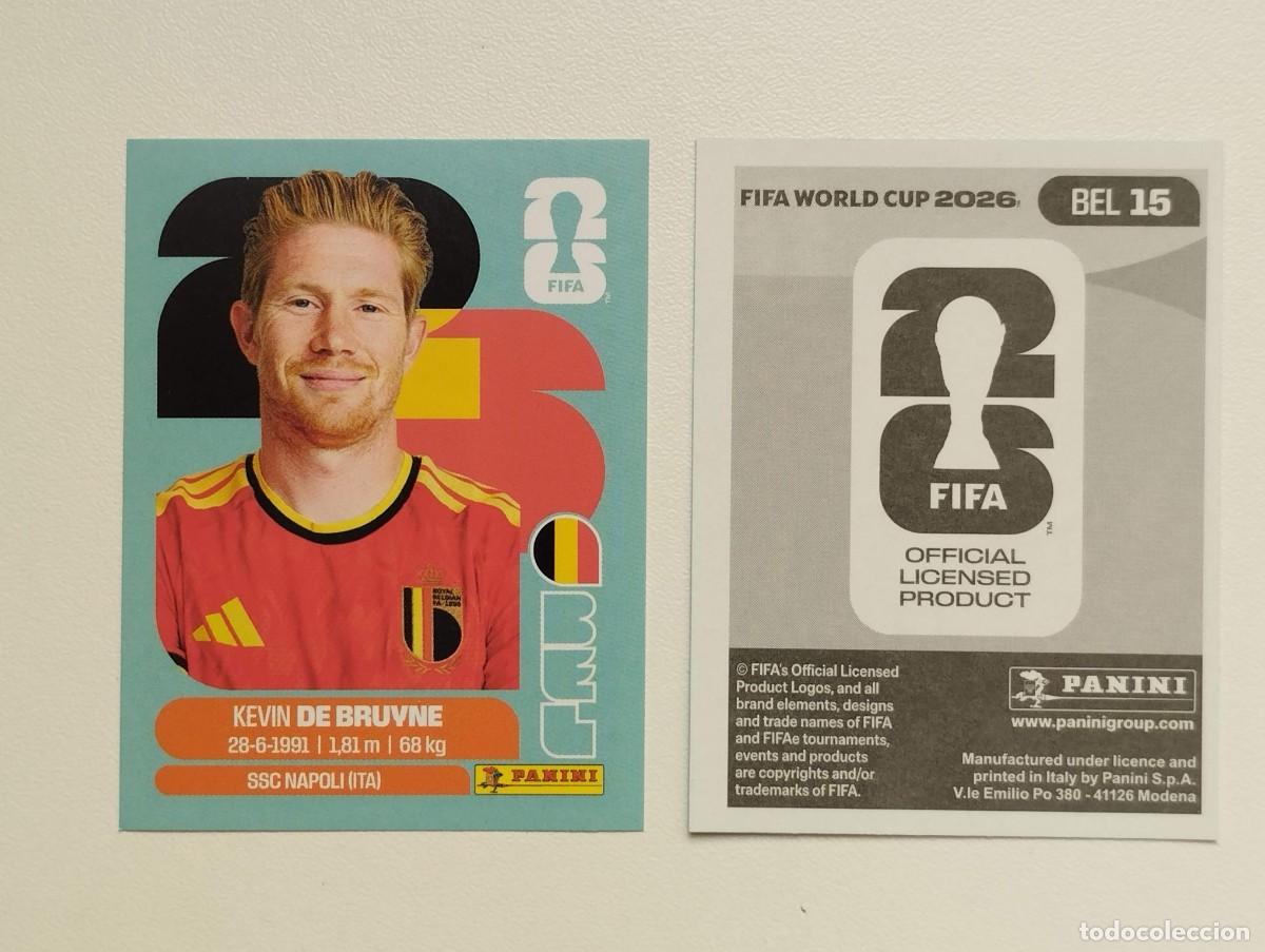 Cromos de F&uacute;tbol: CROMO STICKER WORLD CUP 2026 MUNDIAL 26 PANINI BELGICA BEL15 BEL 15 KEVIN DE BRUYNE