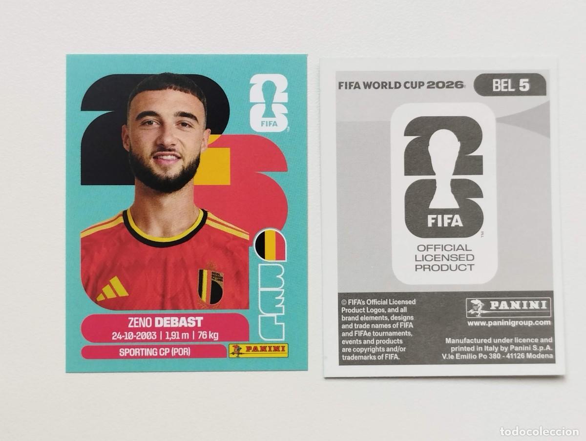 Cromos de F&uacute;tbol: CROMO STICKER WORLD CUP 2026 MUNDIAL 26 PANINI BELGICA BEL5 BEL 5 ZENO DEBAST