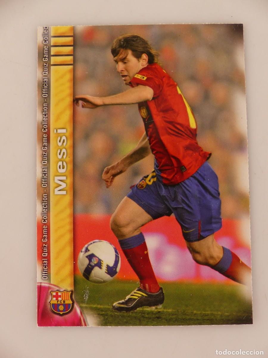 Cromos de F&uacute;tbol: CROMO DE MESSI NUMERO 018 - OFICIAL QUIZ GAME COLECCITIONS 2011
