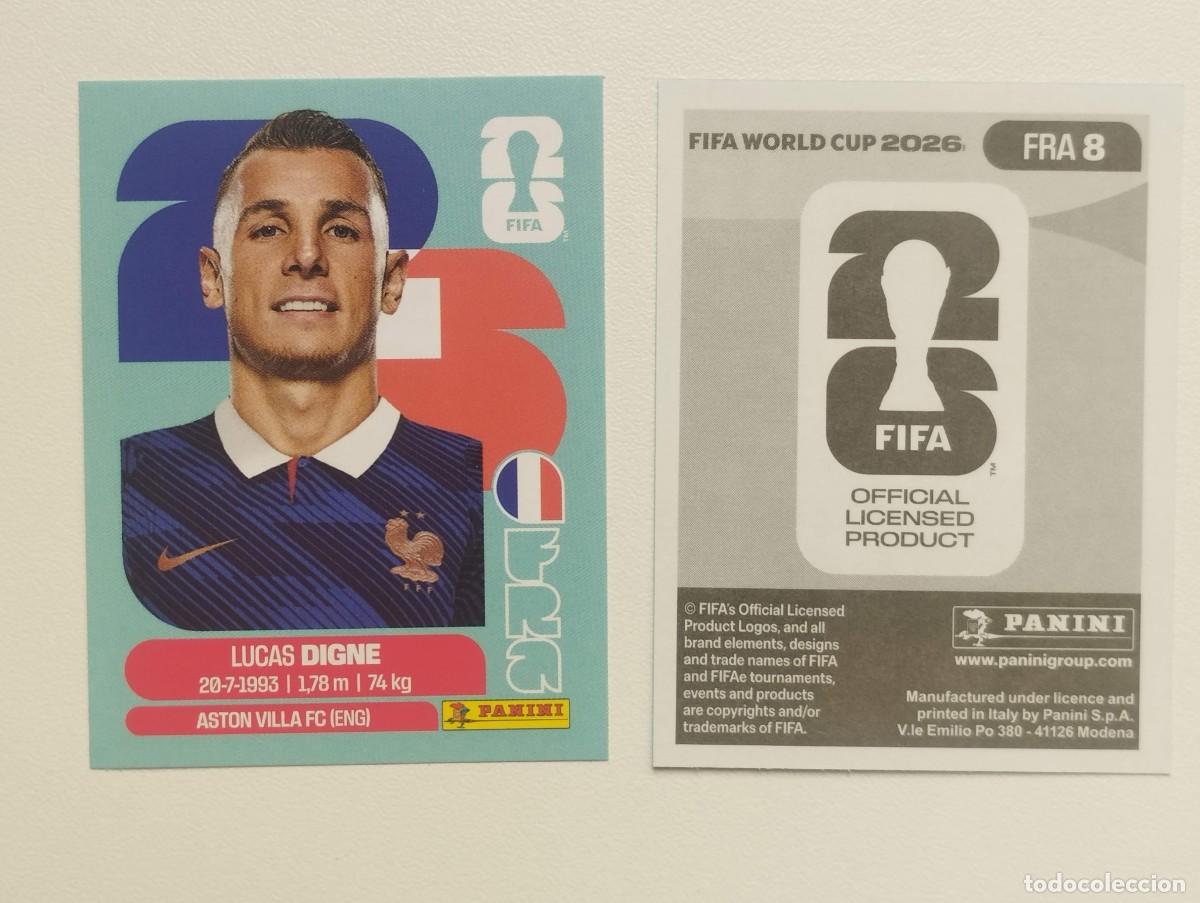 Fu&szlig;ball-Sticker: CROMO STICKER WORLD CUP 2026 MUNDIAL 26 PANINI FRANCIA FRA8 FRA 8 LUCAS DIGNE