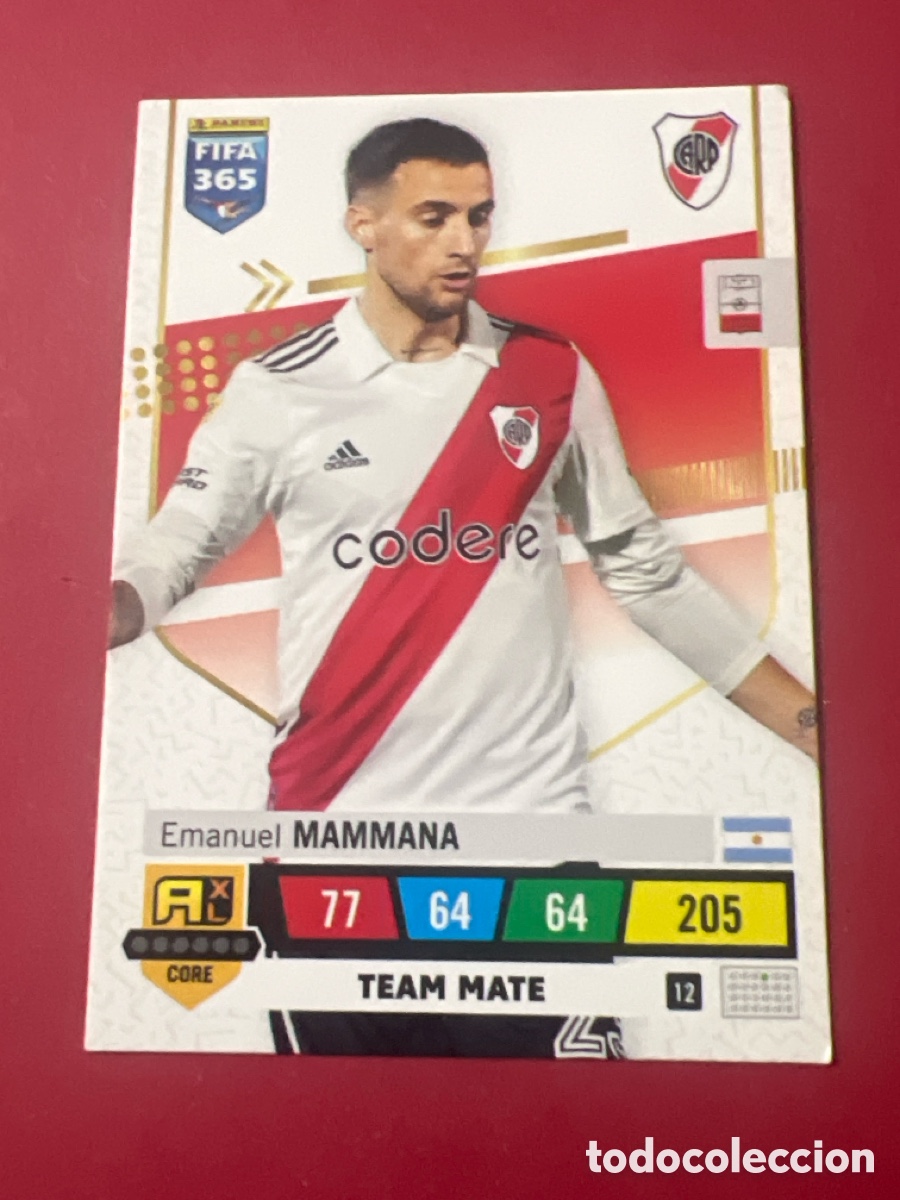 Fu&szlig;ball-Sticker: E845. CROMO CARD MAMMANA RIVER PLATE TEAM 12 FIFA 365 22 23 2022 2023 ADRENALYN