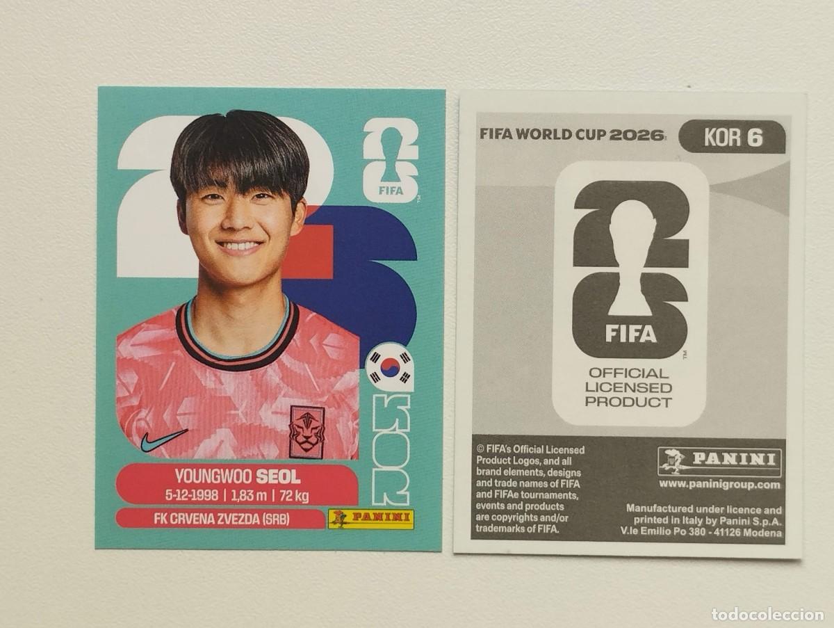 Cromos de F&uacute;tbol: CROMO STICKER WORLD CUP 2026 MUNDIAL 26 PANINI COREA DEL SUR KOR6 KOR 6 SEOL