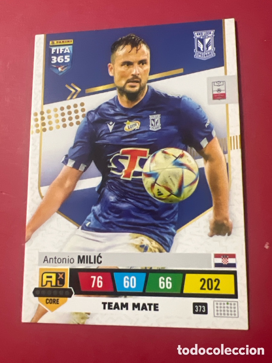 Cromos de F&uacute;tbol: E872. 373 Milić, KKS Lech Poznan, Panini Adrenalyn XL Fifa 365 2022 2023 22 23