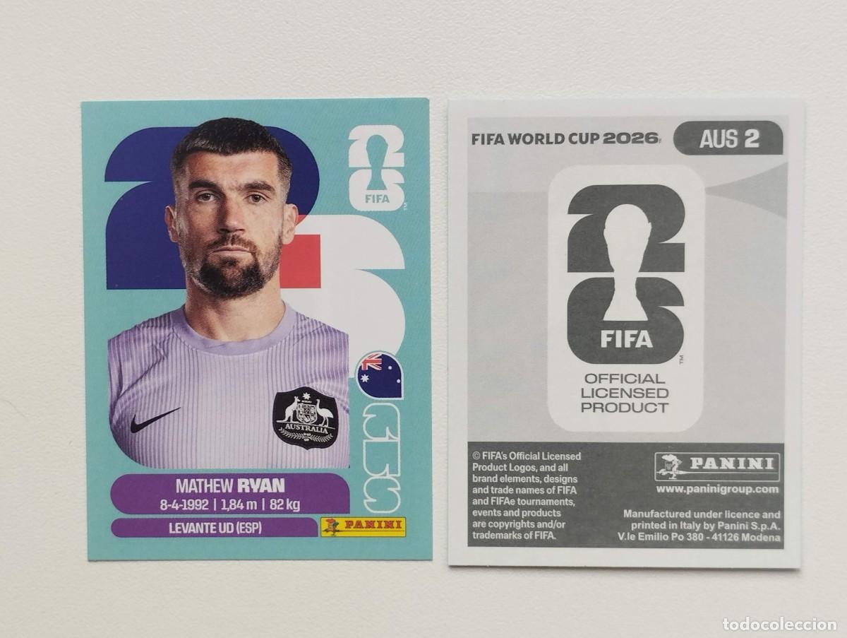 Figurine di Calcio: CROMO STICKER WORLD CUP 2026 MUNDIAL 26 PANINI AUSTRALIA AUS2 AUS 2 MATHEW RYAN