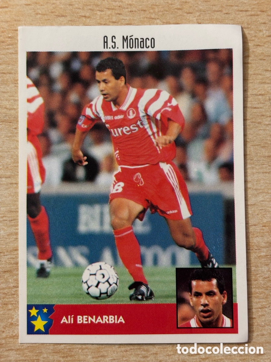 Cromos de F&uacute;tbol: # 174 Benarbia Argelia AS M&oacute;naco Francia Mejores Equipos de Europa 97-98 Panini