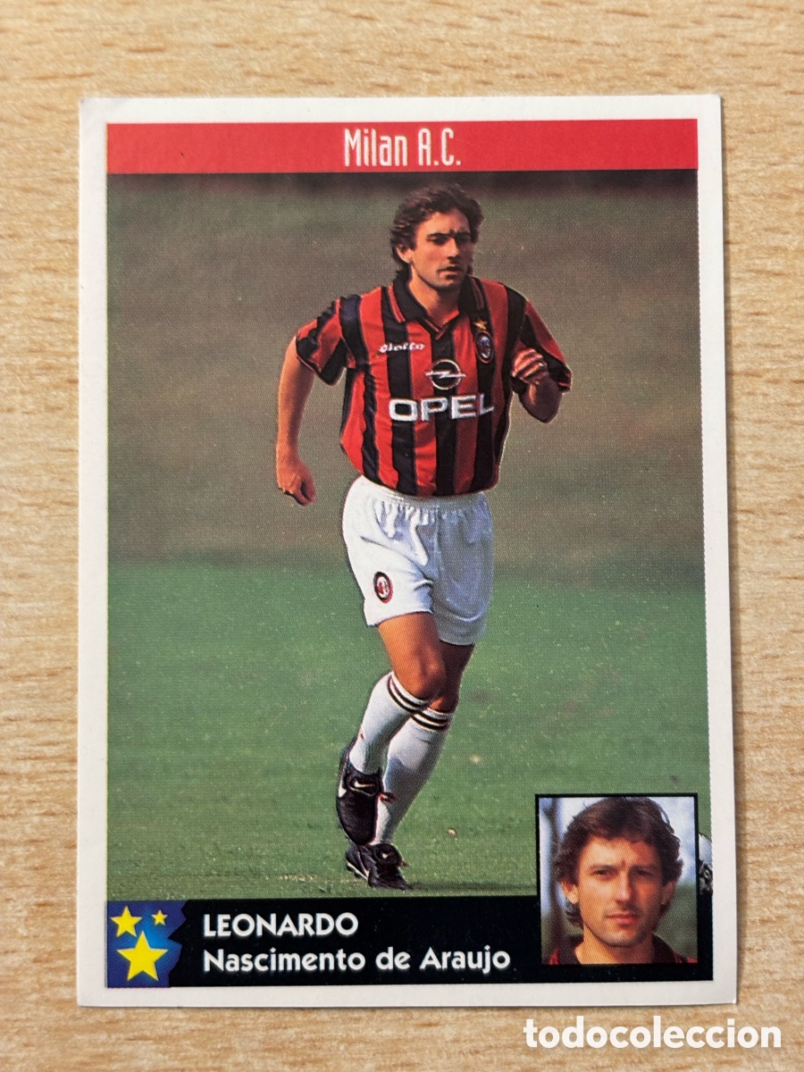 Cromos de F&uacute;tbol: # 166 Leonardo Brasil AC Milan Mejores Equipos de Europa 97-98 Panini