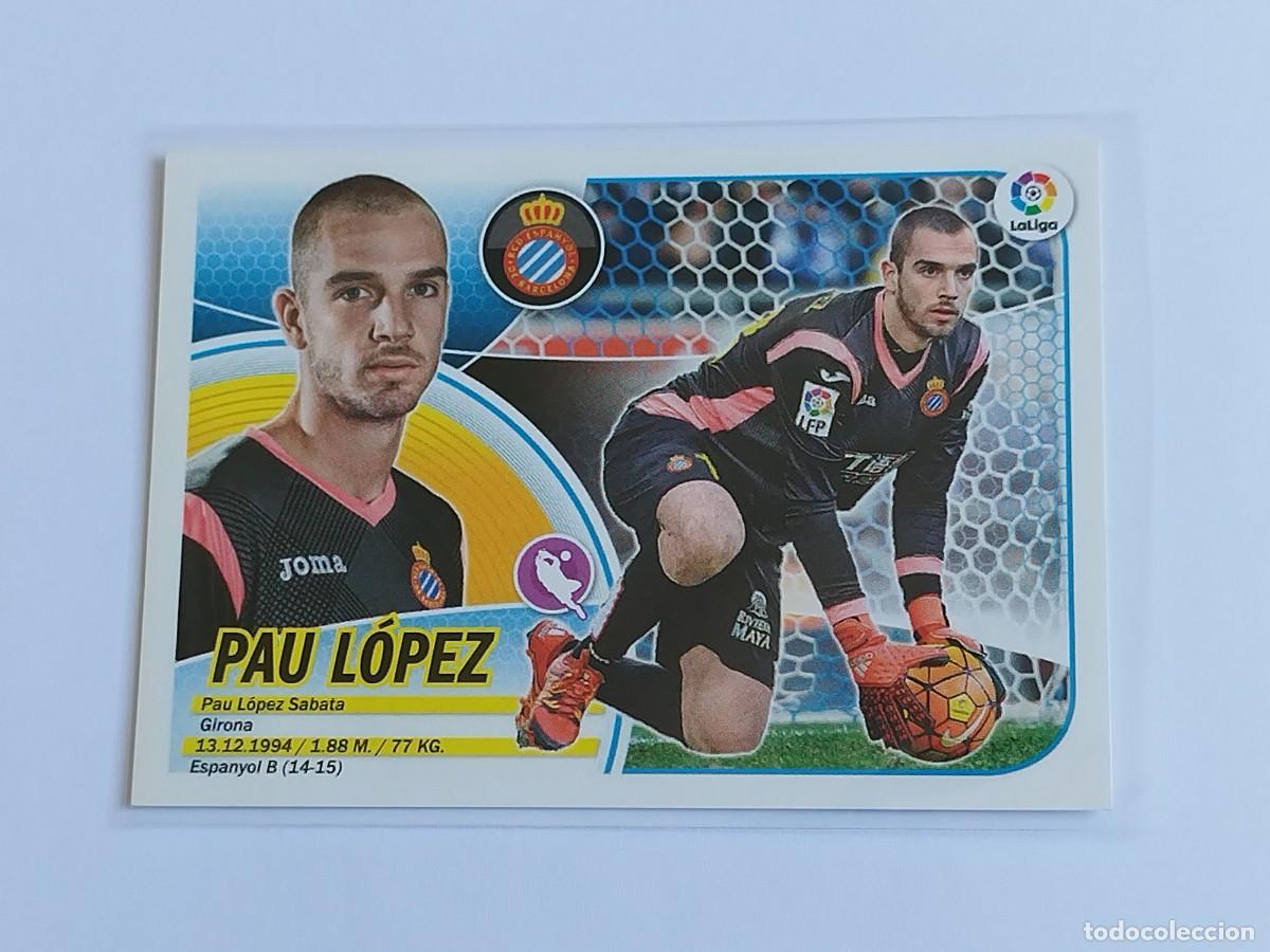 Cromos de F&uacute;tbol: PAU L&Oacute;PEZ N&ordm; 2 RCD ESPANYOL PANINI EDICIONES ESTE LA LIGA SANTANDER 2016 2017 16 17 LOGO COLECCIONES