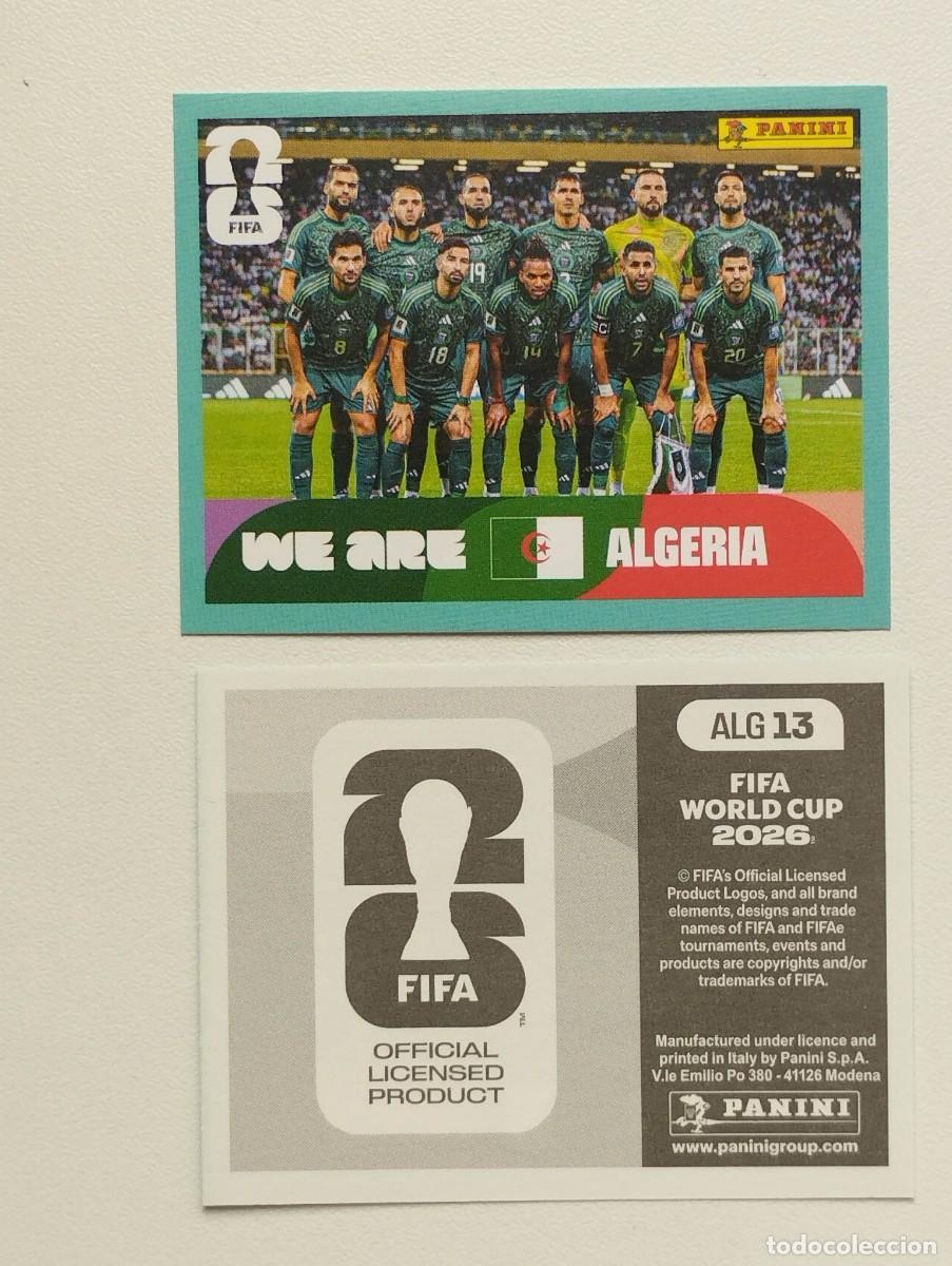 Cartes &agrave; collectionner de Football: CROMO STICKER WORLD CUP 2026 MUNDIAL 26 PANINI ARGELIA ALGERIA ALG13 ALG 13 PLANTILLA ALINEACION
