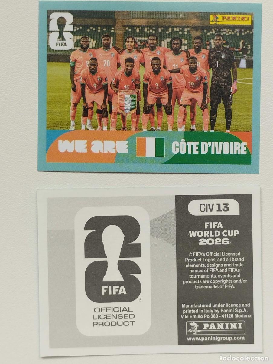 Cromos de F&uacute;tbol: CROMO STICKER WORLD CUP 2026 MUNDIAL 26 PANINI COSTA DE MARFIL CIV13 CIV 13 PLANTILLA ALINEACION