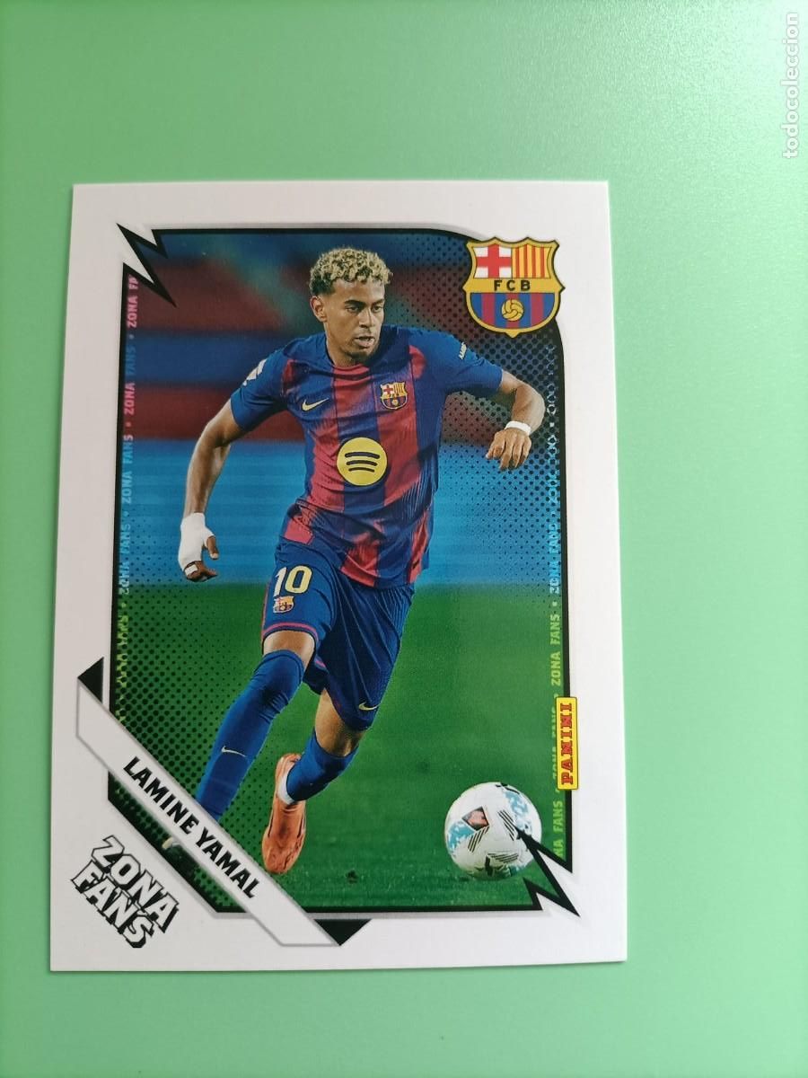 Cromos de F&uacute;tbol: CROMO PANINI CLUB BARCELONA LAMINE YAMAL ZONA FANS #41 25 26 2025 2026
