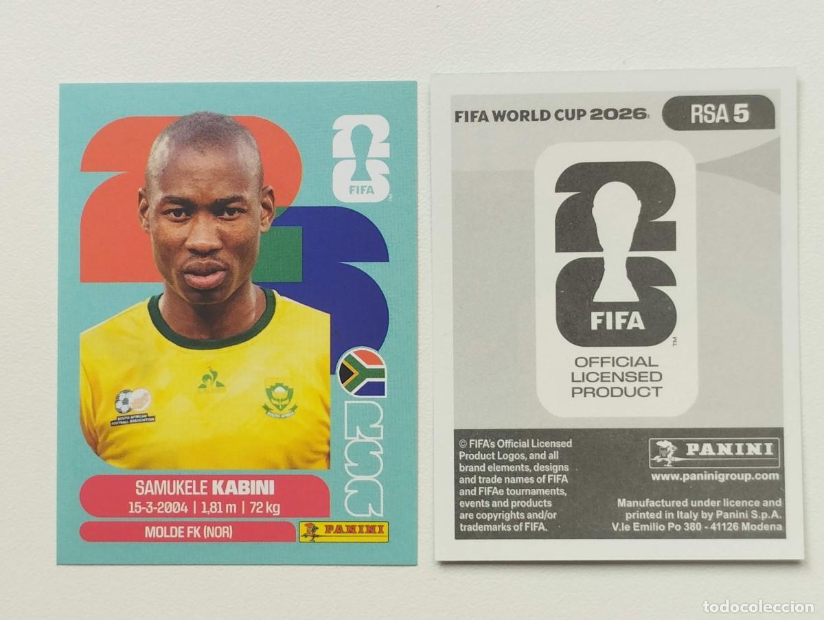 Cromos de F&uacute;tbol: CROMO STICKER WORLD CUP 2026 MUNDIAL 26 PANINI SUDAFRICA RSA5 RSA 5 KABINI