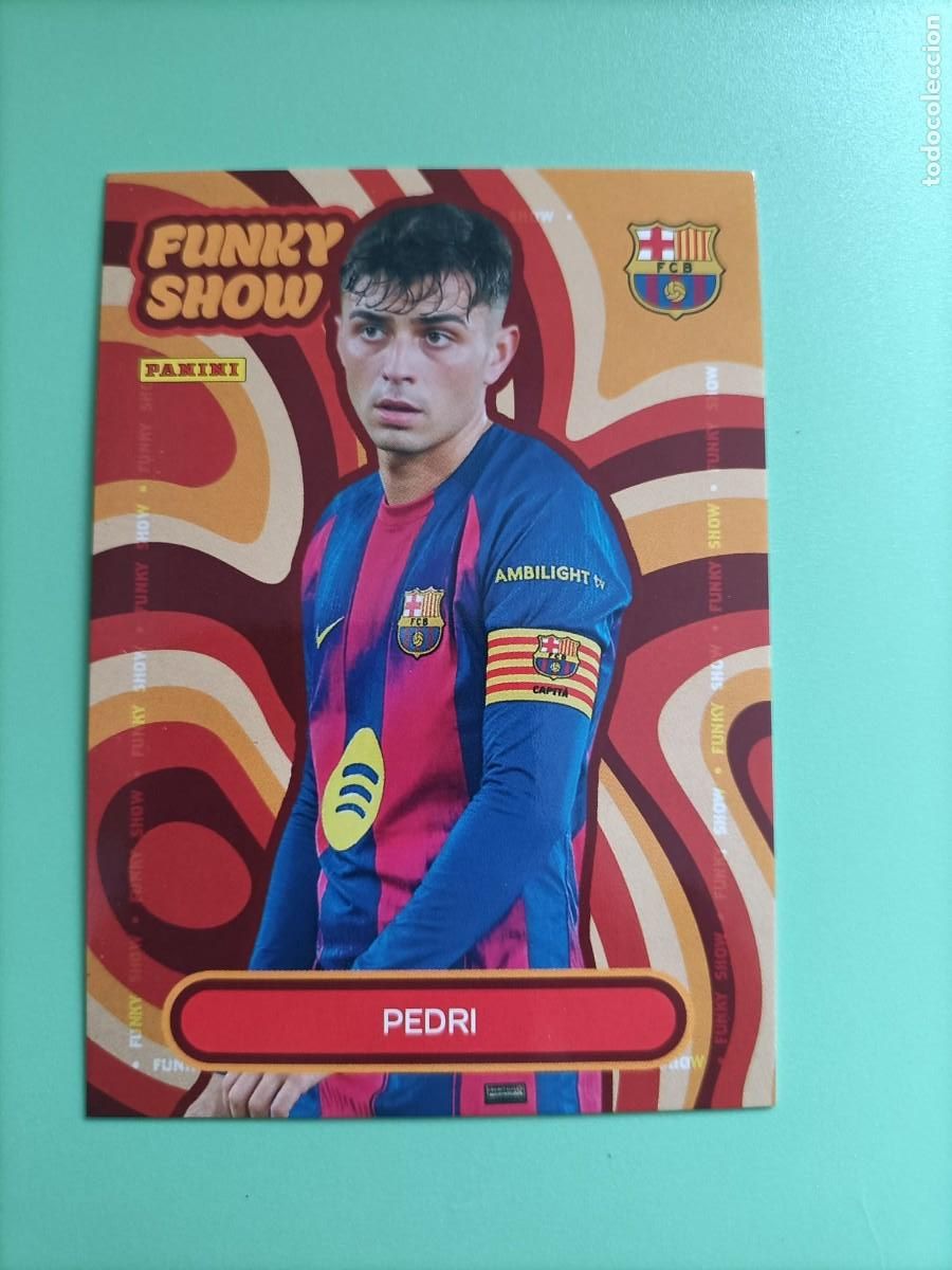 Cromos de F&uacute;tbol: CROMO PANINI CLUB BARCELONA PEDRI FUNKY SHOW #52 25 26 2025 2026