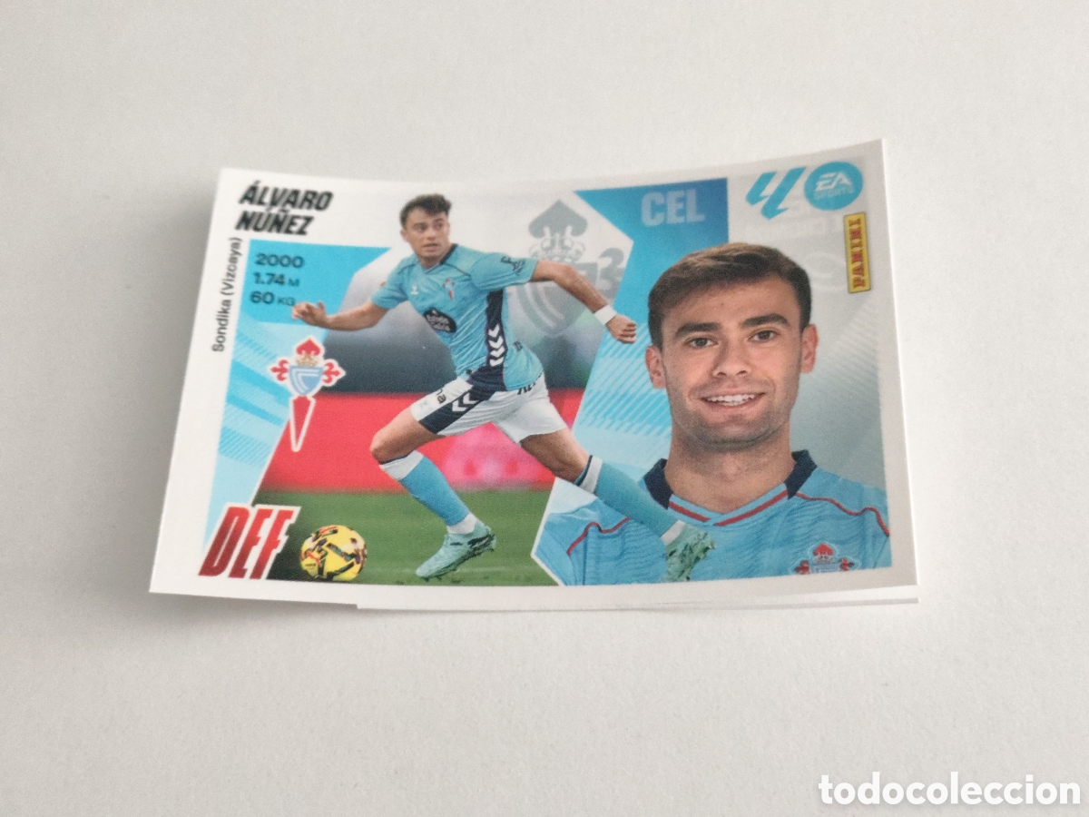 Cromos de F&uacute;tbol: Cromos 9 &Aacute;lvaro N&uacute;&ntilde;ez Celta de Vigo Liga Este Ediciones Este 25 26 nuevo sin pegar