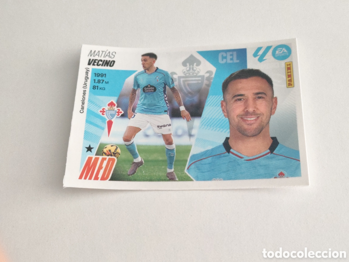 Cromos de F&uacute;tbol: Cromos 10 Mat&iacute;as Vecino Celta de Vigo Liga Este Ediciones Este 25 26 nuevo sin pegar