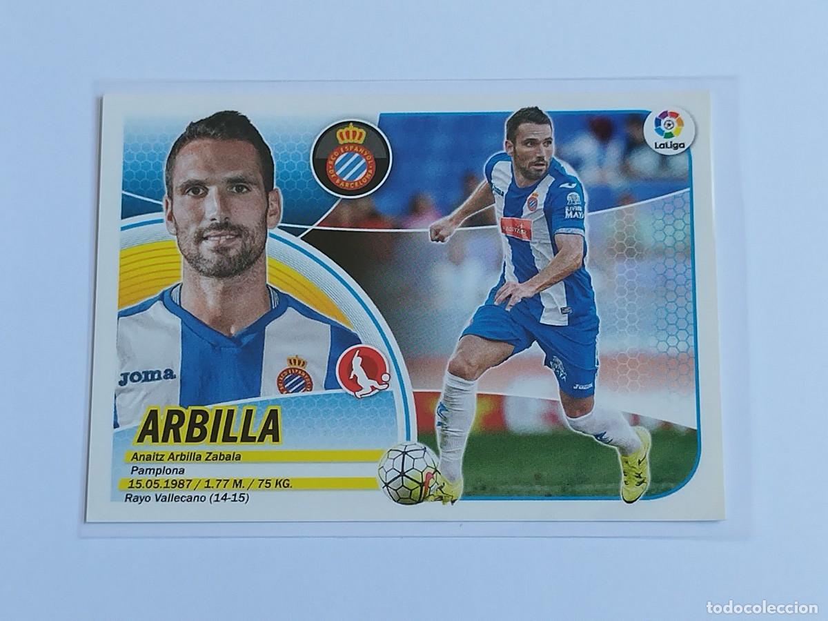 Cromos de F&uacute;tbol: ARBILLA N&ordm; 3B RCD ESPANYOL PANINI EDICIONES ESTE LA LIGA SANTANDER 2016 2017 16 17 3 B LOGO ERROR