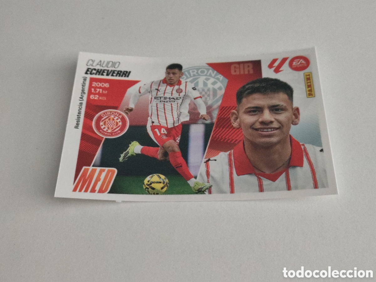 Cromos de F&uacute;tbol: Cromos 21 Claudio Echeverri Girona Liga Este Ediciones Este 25 26 nuevo sin pegar