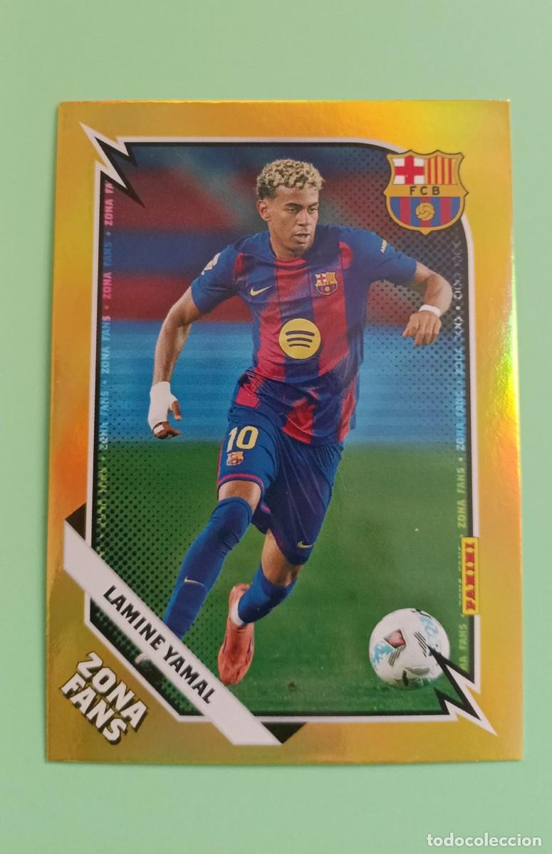 Cromos de F&uacute;tbol: CROMO PANINI CLUB BARCELONA ZONA FANS LAMINE YAMAL KROMIX GOLD PARALELA #41 25 26 2025 2026