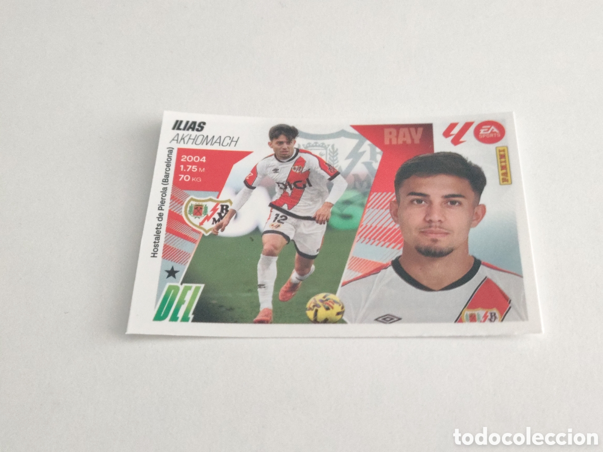 Cromos de F&uacute;tbol: Cromos 30 Ilias Akhomach Rayo Vallecano Liga Este Ediciones Este 25 26 nuevo sin pegar