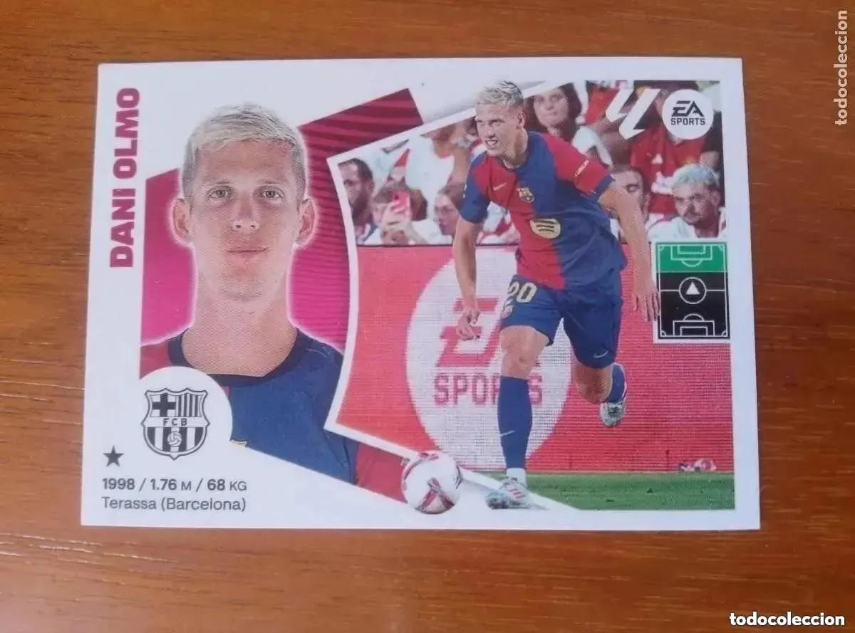 Cromos de F&uacute;tbol: CROMO. DANI OLMO. BARCELONA. LIGA ESTE 2024-25. NUM 42 ULTIMOS FICHAJES. NUNCA PEGADO.
