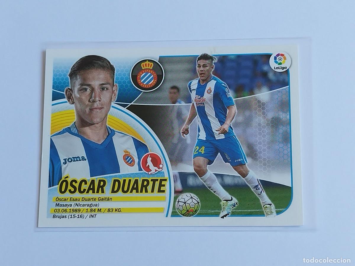 Cromos de F&uacute;tbol: &Oacute;SCAR DUARTE N&ordm; 5 RCD ESPANYOL - PANINI EDICIONES ESTE LA LIGA SANTANDER 2016 2017 16 17 LOGO