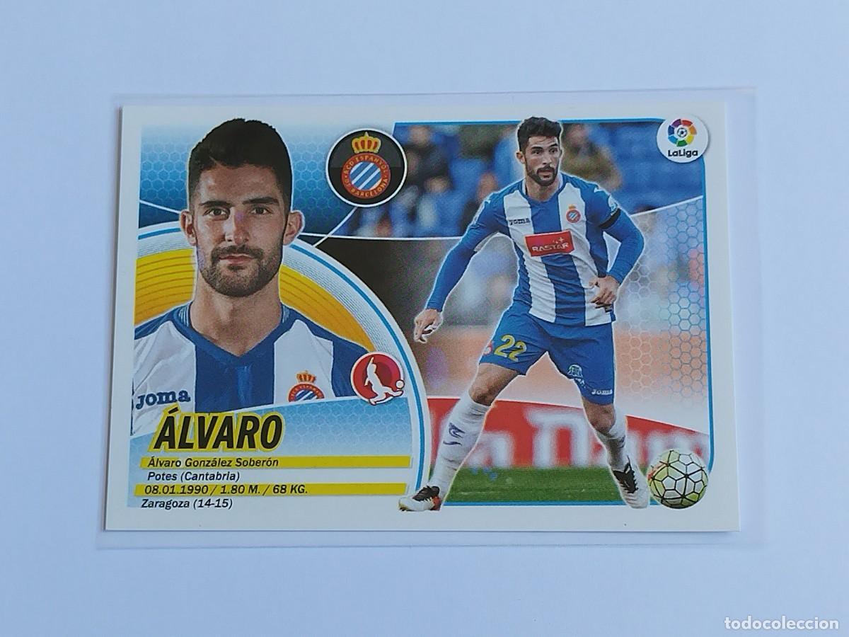 Cromos de F&uacute;tbol: &Aacute;LVARO N&ordm; 6 RCD ESPANYOL - PANINI EDICIONES ESTE LA LIGA SANTANDER 2016 2017 16 17 LOGO ERROR