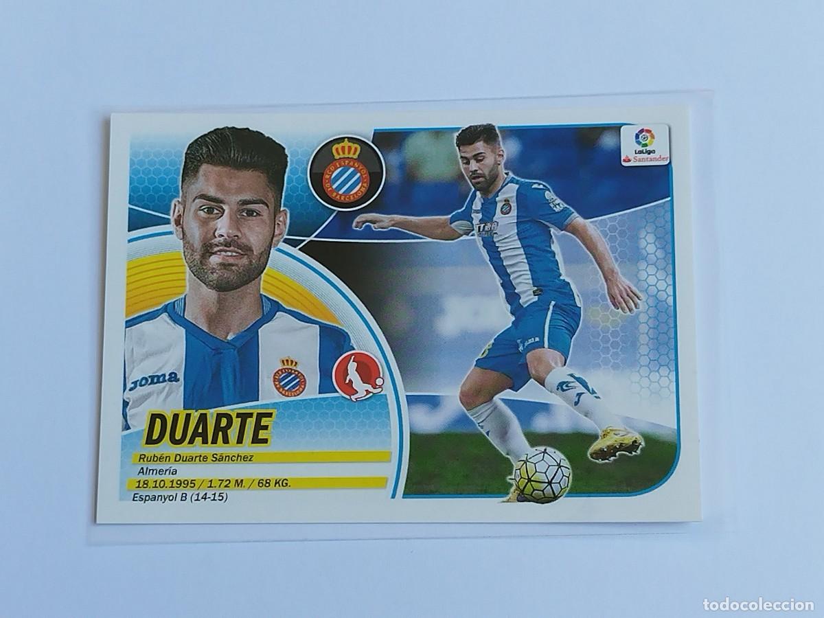 Cromos de F&uacute;tbol: DUARTE N&ordm; 7 RCD ESPANYOL - PANINI EDICIONES ESTE LA LIGA SANTANDER 2016 2017 16 17 LOGO