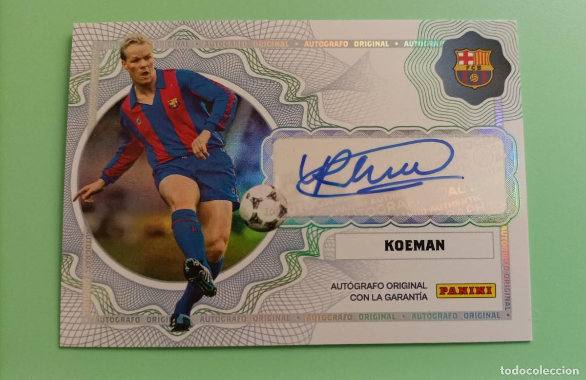 Cromos de F&uacute;tbol: CROMO PANINI CLUB BARCELONA AUT&Oacute;GRAFO ORIGINAL KOEMAN/100 25 26 2025 2026
