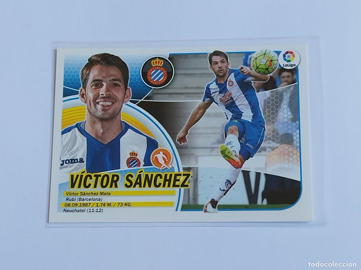 Cromos de F&uacute;tbol: V&Iacute;CTOR S&Aacute;NCHEZ N&ordm; 9 RCD ESPANYOL PANINI EDICIONES ESTE LA LIGA SANTANDER 2016 2017 16 17 LOGO ERROR