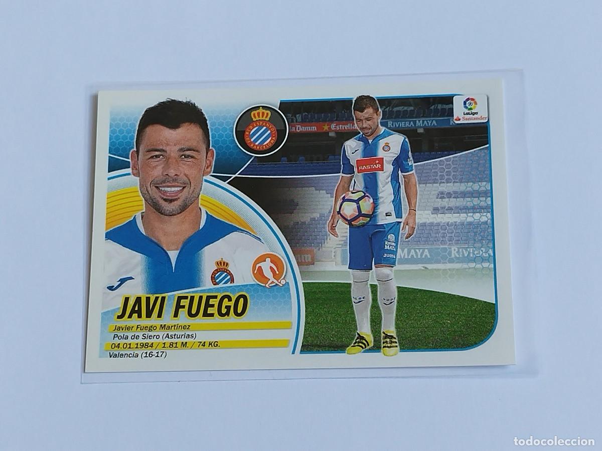 Cromos de F&uacute;tbol: JAVI FUEGO N&ordm; 11 RCD ESPANYOL PANINI EDICIONES ESTE LA LIGA SANTANDER 2016 2017 16 17 LOGO