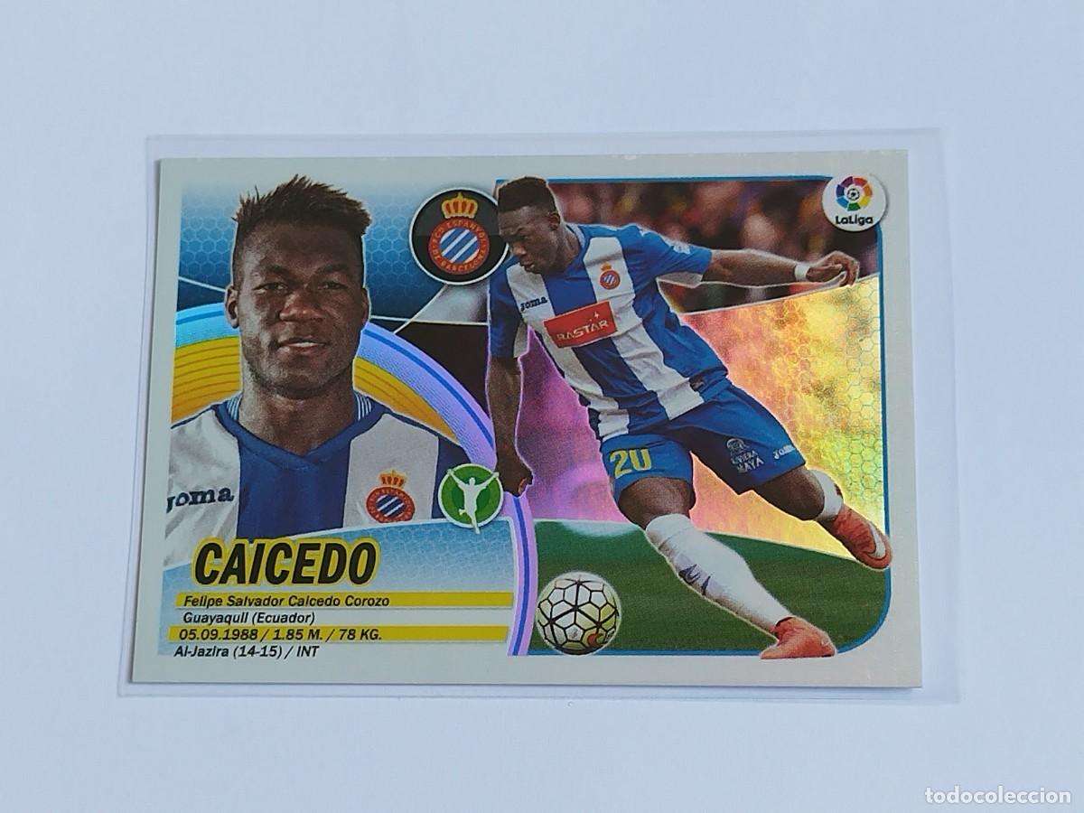 Cromos de F&uacute;tbol: CAICEDO N&ordm; 16 RCD ESPANYOL PANINI EDICIONES ESTE LA LIGA SANTANDER 2016 2017 16 17 LOGO
