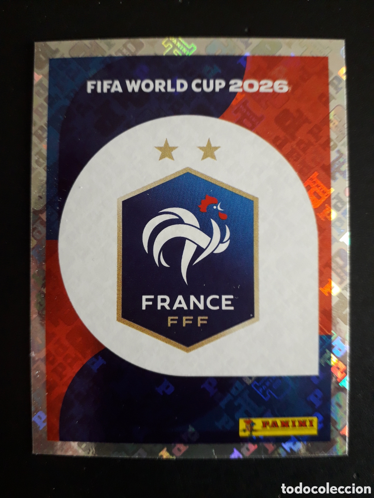 Cromos de F&uacute;tbol: ESCUDO FRANCIA FRA 1 MUNDIAL F&Uacute;TBOL 2026 FIFA WORLD CUP PANINI SIN PEGAR PEDIDO M&Iacute;NIMO 3&euro;