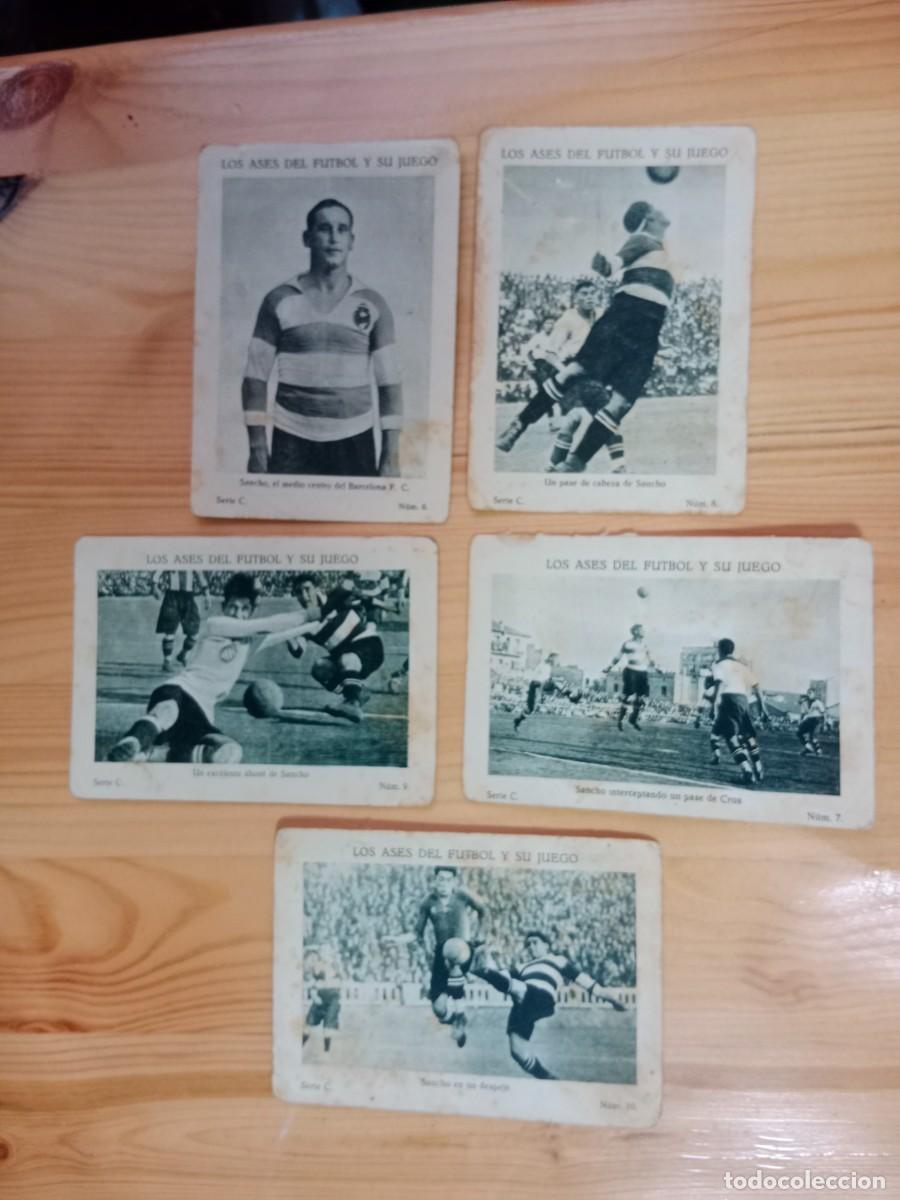 Cromos de F&uacute;tbol: CROMOS CHOCOLATE LA PERLA DE LEVANTE - A&Ntilde;OS 20 - ASES DEL FUTBOL Y SU JUEGO - SANCHO - FC BARCELONA