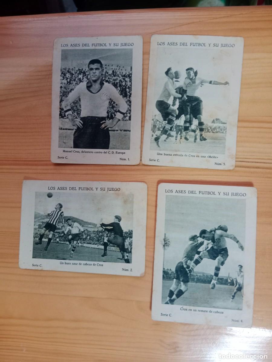 Cromos de F&uacute;tbol: CROMOS CHOCOLATE LA PERLA DE LEVANTE - A&Ntilde;OS 20 - ASES DEL FUTBOL Y SU JUEGO - M. CROS CE CD EUROPA