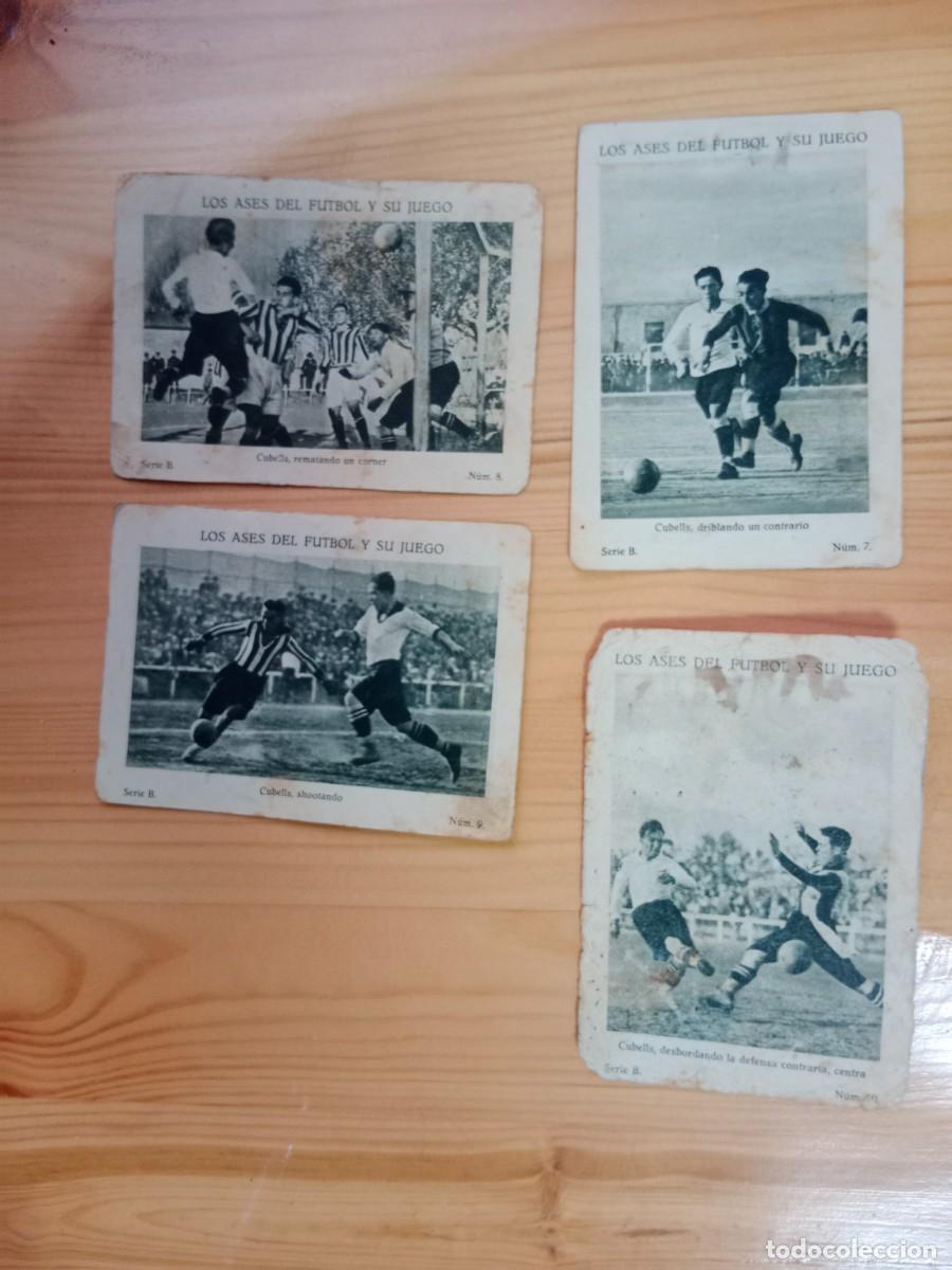 Cromos de F&uacute;tbol: CROMOS CHOCOLATE LA PERLA DE LEVANTE - A&Ntilde;OS 20 - ASES DEL FUTBOL Y SU JUEGO - CUBELLS VALENCIA CF FC