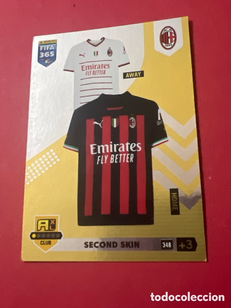 Cromos de F&uacute;tbol: E883. 348 CLUB Second Skin AC MILAN Panini adrenalyn xl FIFA 365 2022 2023 22 23