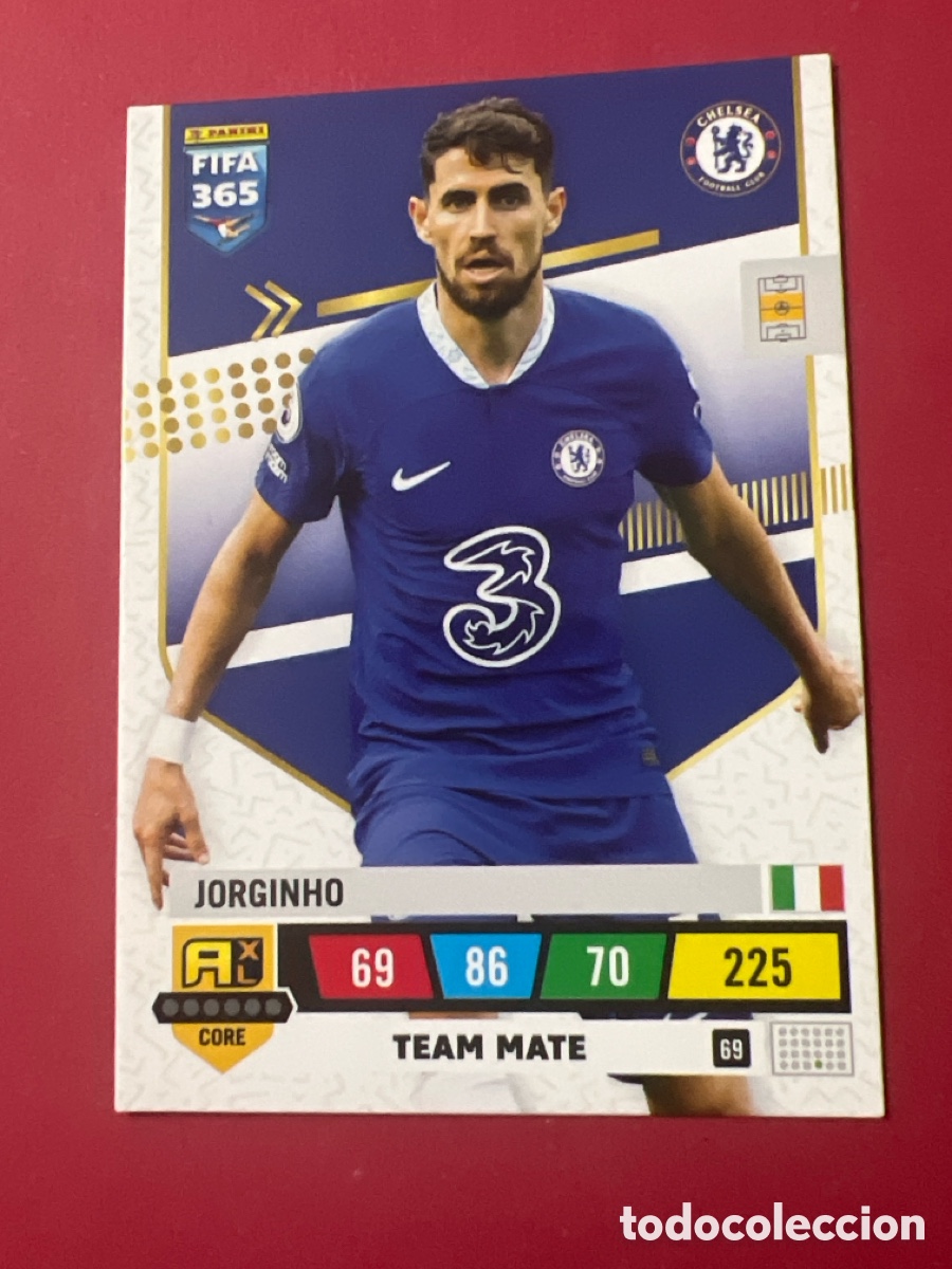 Cromos de F&uacute;tbol: E885. JORGINHO 69 CHELSEA ADRENALYN A 365 FIFA 2023 PANINI A365