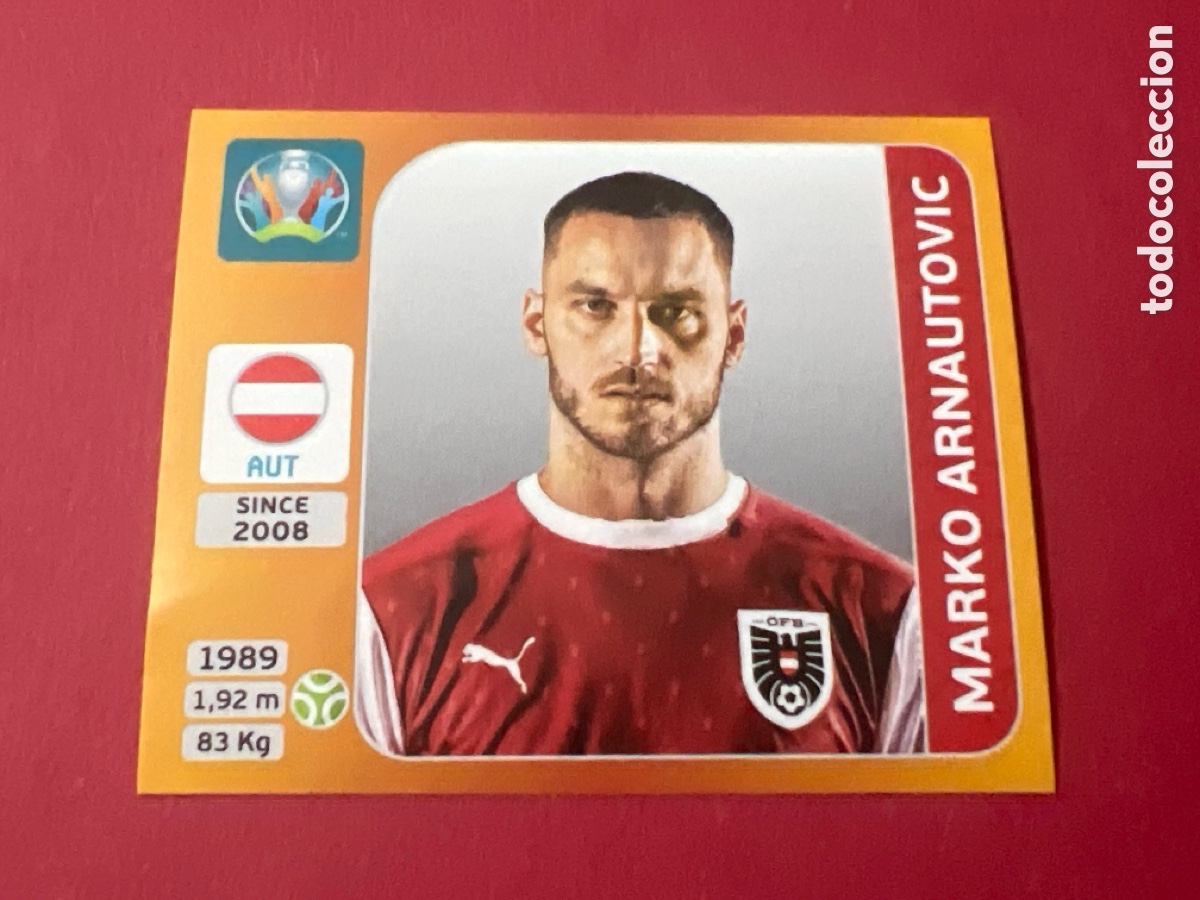Cromos de F&uacute;tbol: E976. UEFA Euro 2020 252 Marko Arnautovic