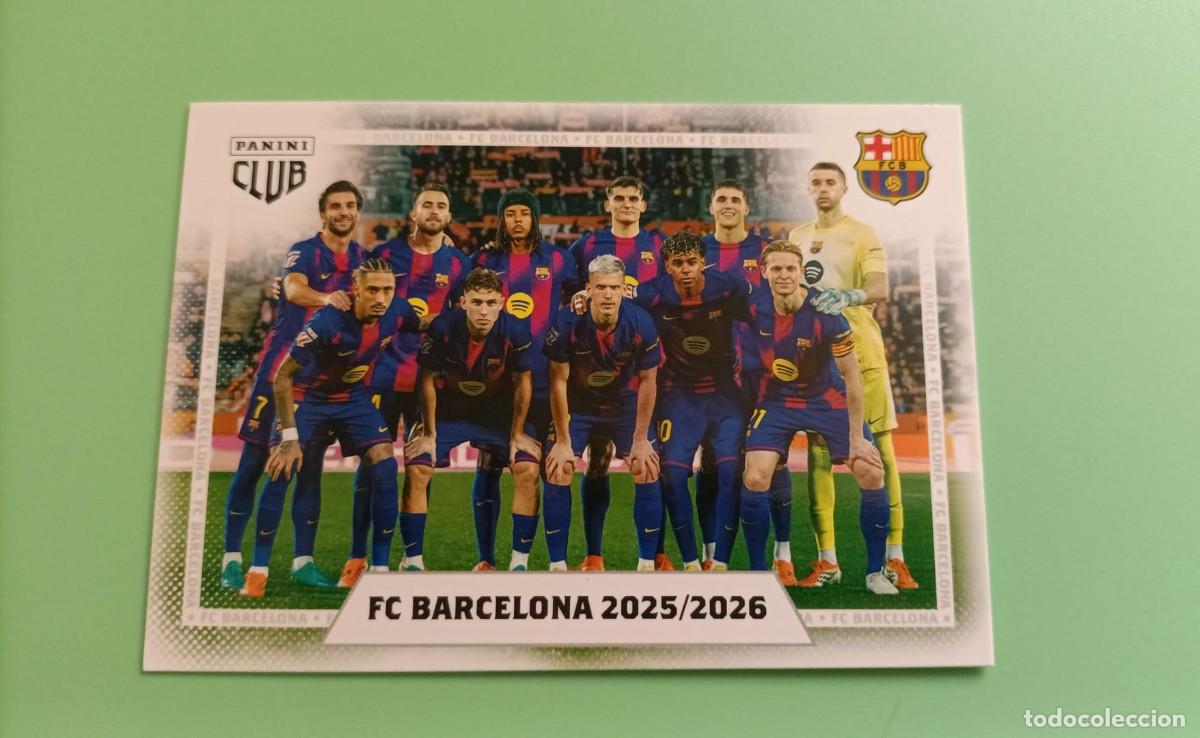 Cromos de F&uacute;tbol: CROMO PANINI CLUB BARCELONA ALINEACION BARCELONA 25 26 2025 2026