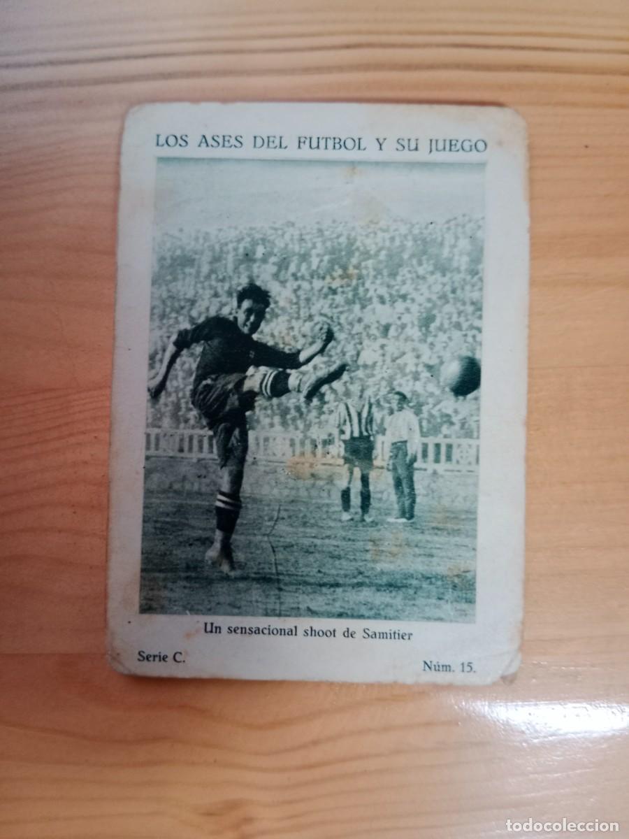 Fu&szlig;ball-Sticker: CROMO CHOCOLATE LA PERLA DE LEVANTE - A&Ntilde;OS 20 - ASES DEL FUTBOL Y SU JUEGO - SAMITIER - BARCELONA FC