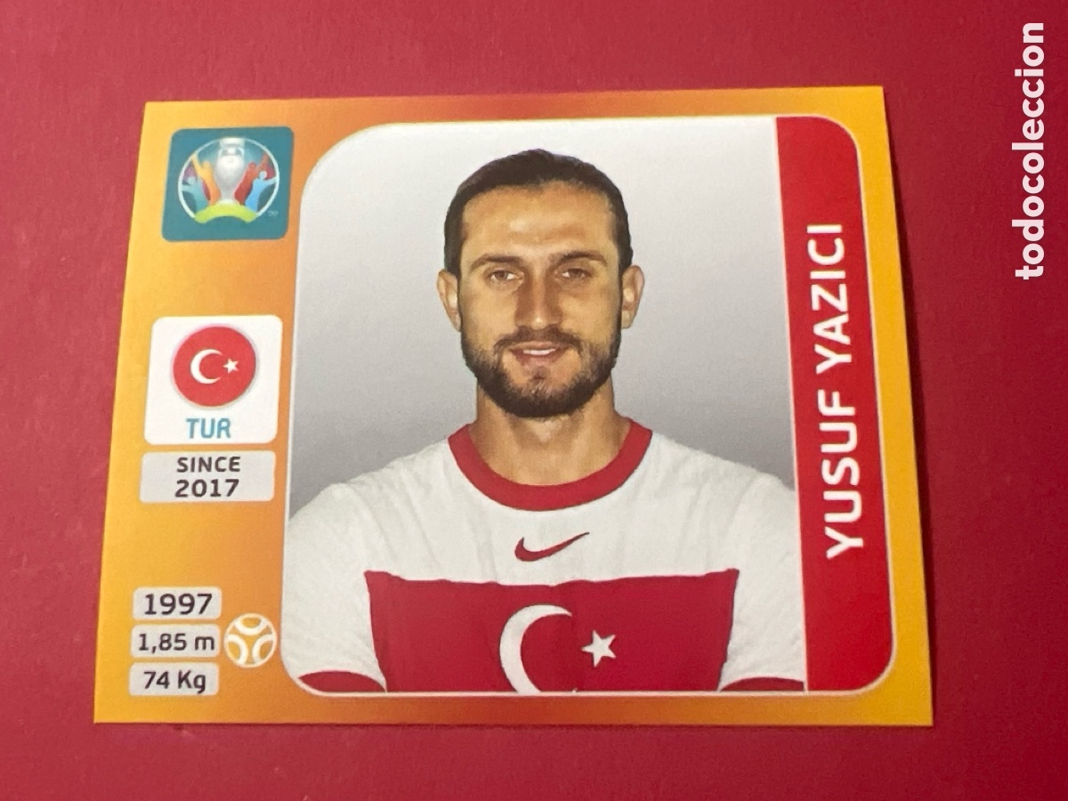 Cromos de Futebol: E983. UEFA EURO 2020 STICKER SIN PEGAR 80 YAZICI TURQU&Iacute;A TOURNAMENT EDITION