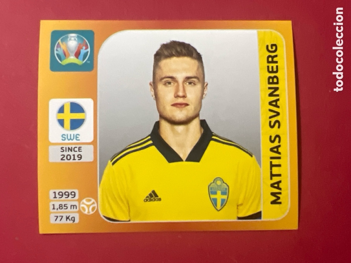Cromos de F&uacute;tbol: E992. UEFA EURO 2020 20 - PANINI - N&ordm; 561 MATTIAS SVANBERG SUECIA SWEDEN