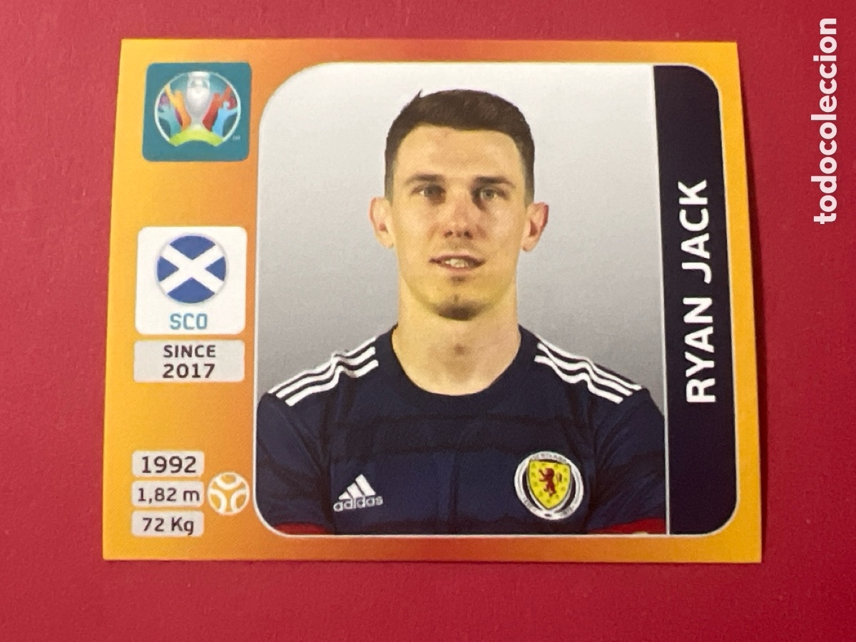 Cromos de F&uacute;tbol: E1004. UEFA EURO 2020 N&ordm; 447 RYAN JACK - ESCOCIA - SCOTLAND - TOURNAMENT EDITION EUROCOPA