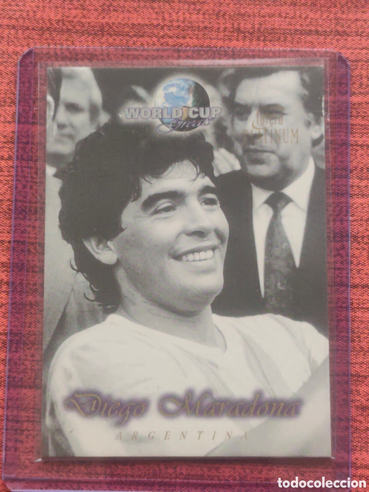 Cromos de F&uacute;tbol: 27 MARADONA FUTERA PLATINUM WORLD CUP GREATS 1998