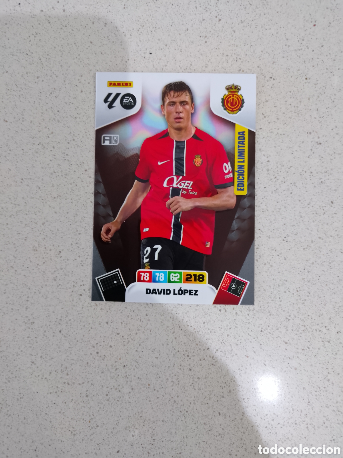 Cartes &agrave; collectionner de Football: CARTA EDICI&Oacute;N LIMITADA DAVID L&Oacute;PEZ MALLORCA. ADRENALYN XL 25/26.