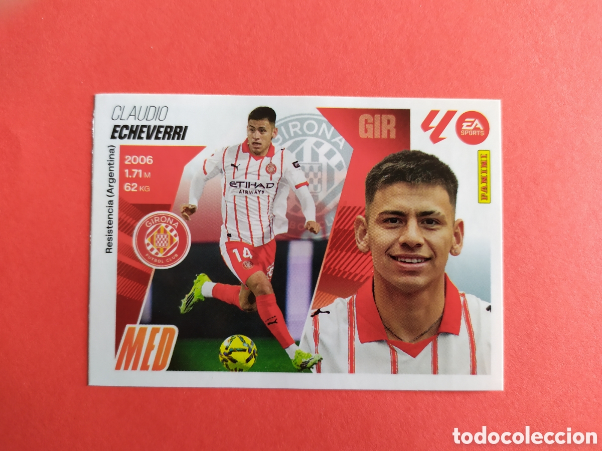 Cromos de F&uacute;tbol: ECHEVERRI GIRONA FC N&Uacute;M 21 MERCADO INVIERNO PANINI 25 26