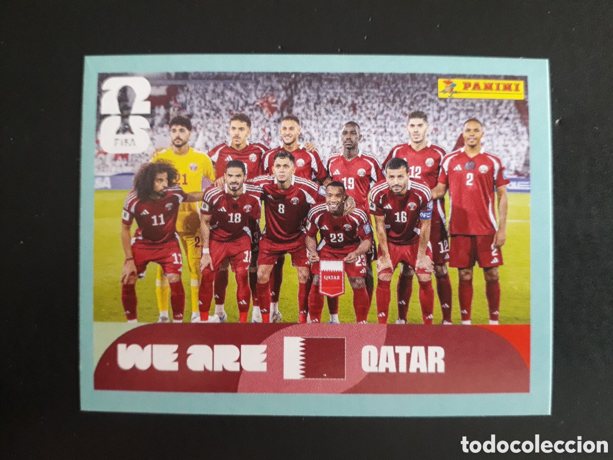 Cromos de F&uacute;tbol: EQUIPO QATAR QAT 13 MUNDIAL F&Uacute;TBOL 2026 FIFA WORLD CUP PANINI SIN PEGAR PEDIDO M&Iacute;NIMO 3&euro;