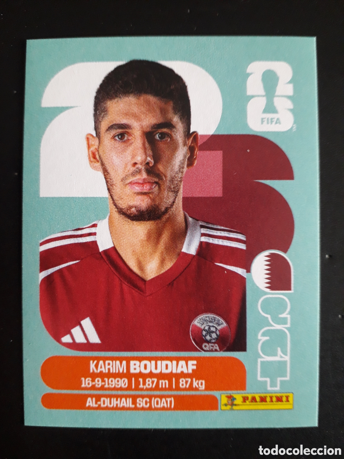 Cromos de F&uacute;tbol: BOUDIAF QATAR QAT 10 MUNDIAL F&Uacute;TBOL 2026 FIFA WORLD CUP PANINI SIN PEGAR PEDIDO M&Iacute;NIMO 3&euro;