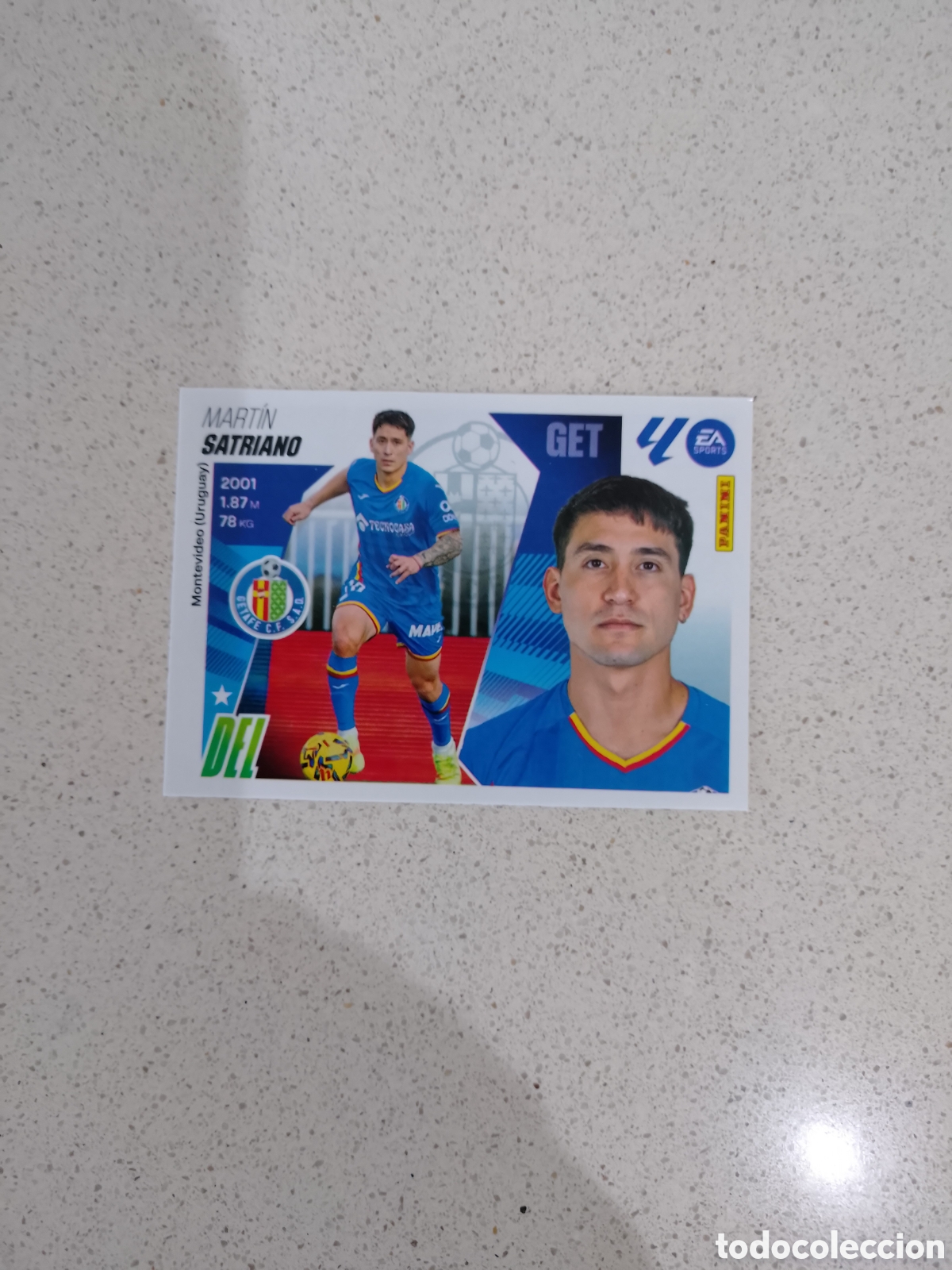 Cromos de F&uacute;tbol: CROMO N&Uacute;MERO 17 SATRIANO GETAFE. MERCADO INVIERNO LIGA ESTE 25/26.